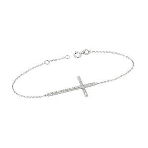 0.20 Carat Natural Diamond Cross Bracelet